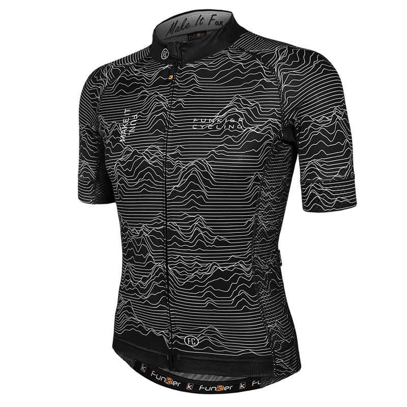 Funkier Pro Rossini Men's Road Short Sleeve Jersey in Black-1